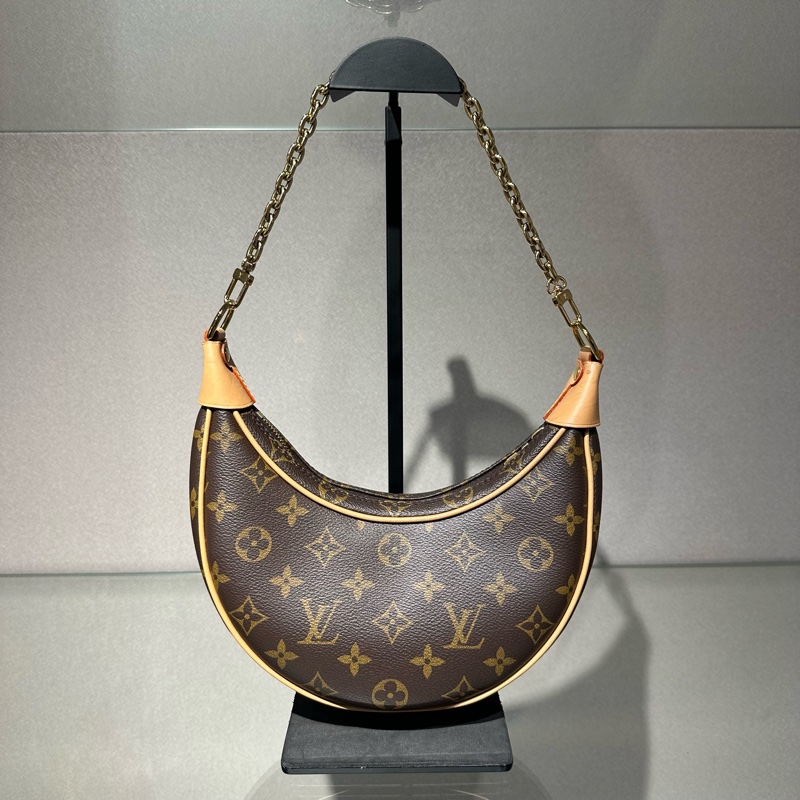 LOUIS VUITTON Loop 经典老花 月亮包豌豆包腋下包手提单肩包-0