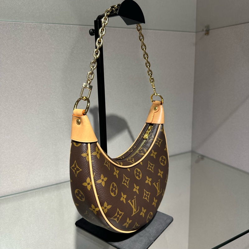 LOUIS VUITTON Loop 经典老花 月亮包豌豆包腋下包手提单肩包-1