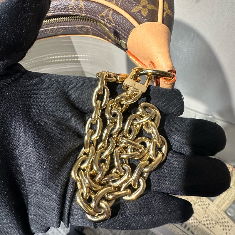 LOUIS VUITTON Loop 经典老花 月亮包豌豆包腋下包手提单肩包-8