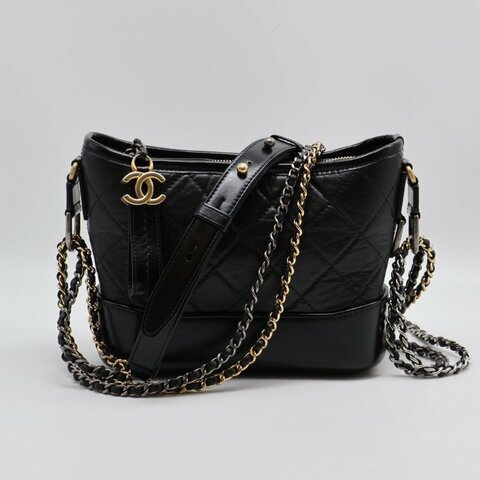 CHANEL 雙鍊條流浪包 - 小號黑