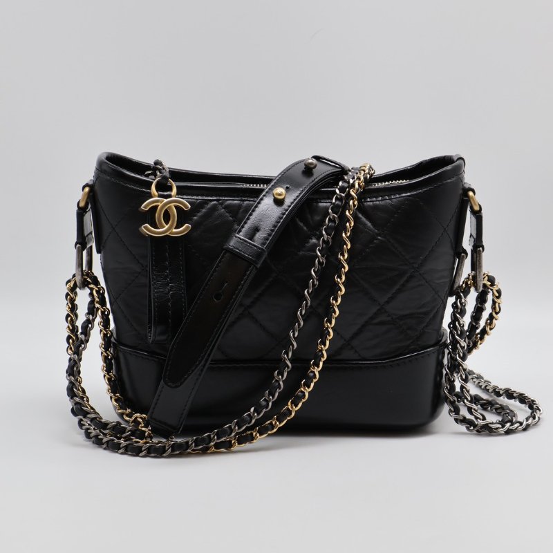 CHANEL 雙鍊條流浪包 - 小號黑-0