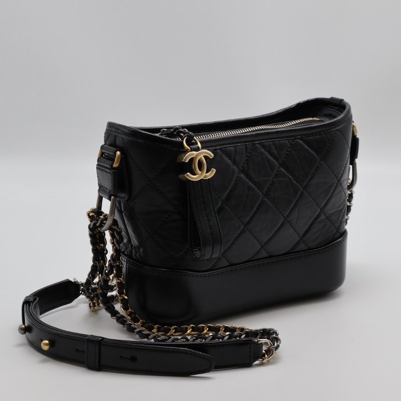 CHANEL 雙鍊條流浪包 - 小號黑-5