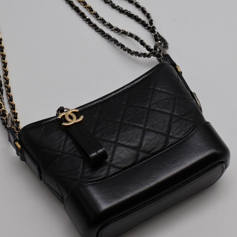 CHANEL 雙鍊條流浪包 - 小號黑-6