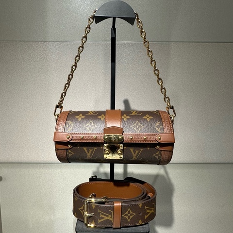 LOUIS VUITTON Papillon Trunk 老花链条S-lock锁扣 腋下包手提包单肩包斜挎包