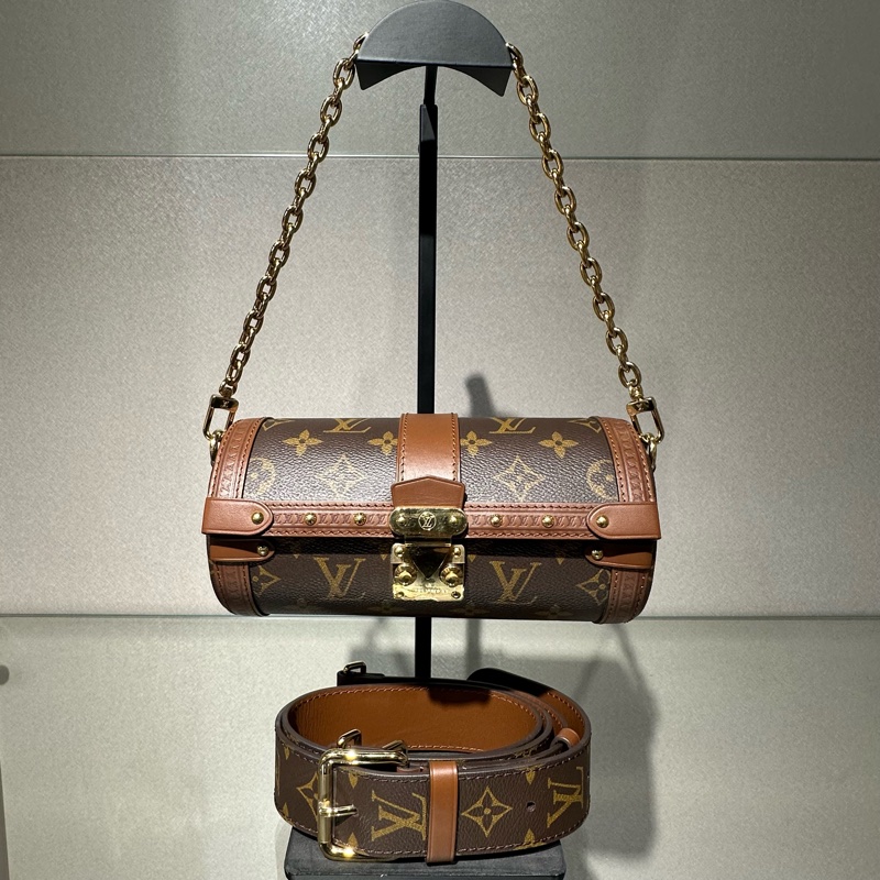 LOUIS VUITTON Papillon Trunk 老花链条S-lock锁扣 腋下包手提包单肩包斜挎包-0