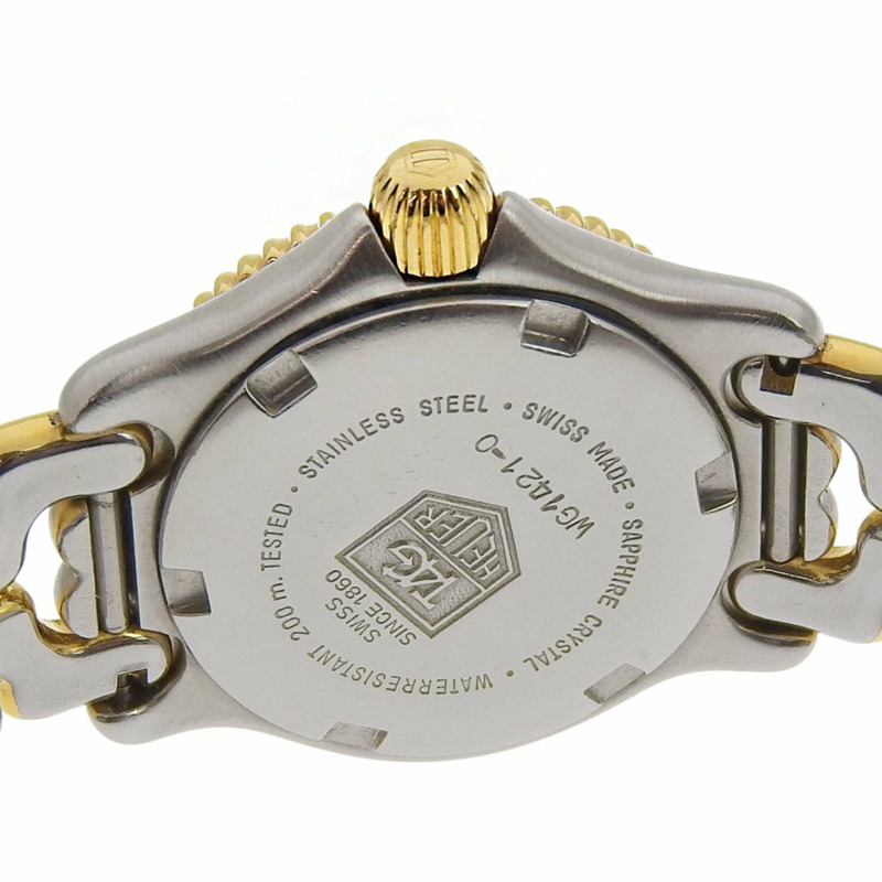 TAG HEUER 專業 200 公尺防水錶 WG1421-0/WG1421.BB0431,不鏽鋼錶殼,鍍金石英機芯,指針式顯示,象牙色錶盤,女士款-4