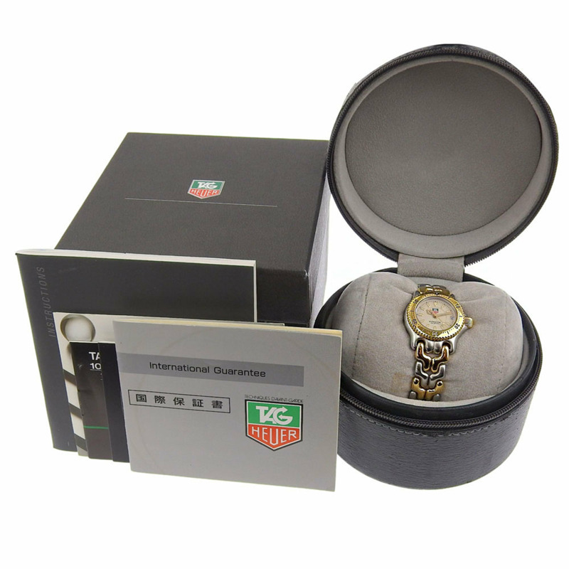 TAG HEUER 專業 200 公尺防水錶 WG1421-0/WG1421.BB0431,不鏽鋼錶殼,鍍金石英機芯,指針式顯示,象牙色錶盤,女士款-7