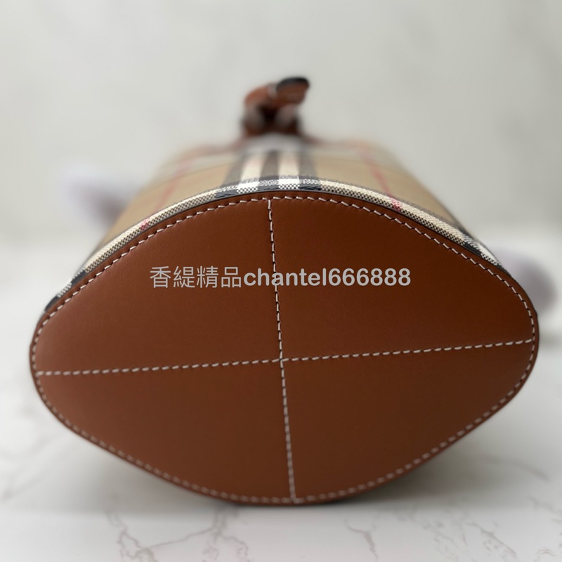 💗香緹國際精品💗 664 Burberry 格紋小水桶 離櫃閒置-4