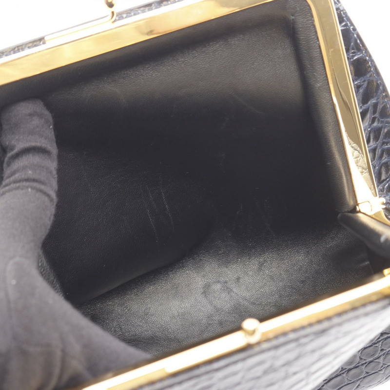 JIL SANDER Goji Bamboo Square 手提包 J07WD0021 皮革 海軍藍 二手 女士-7