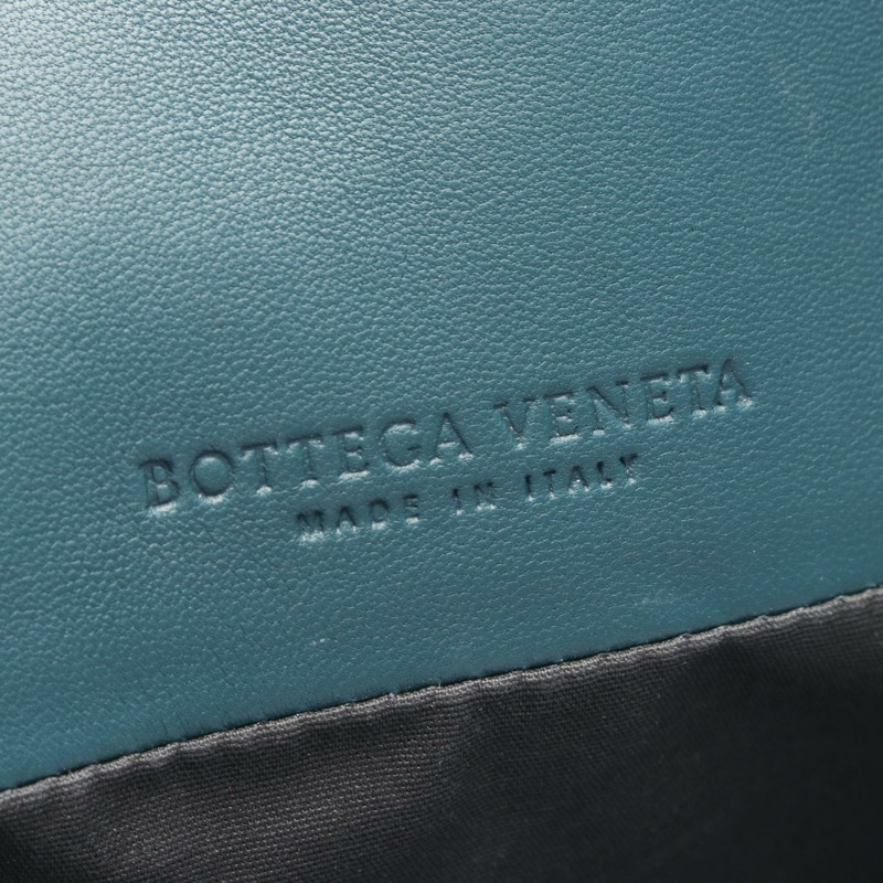 BOTTEGA VENETA Intrecciato 手提包,皮革材質,藍色/綠色,二手女款-3