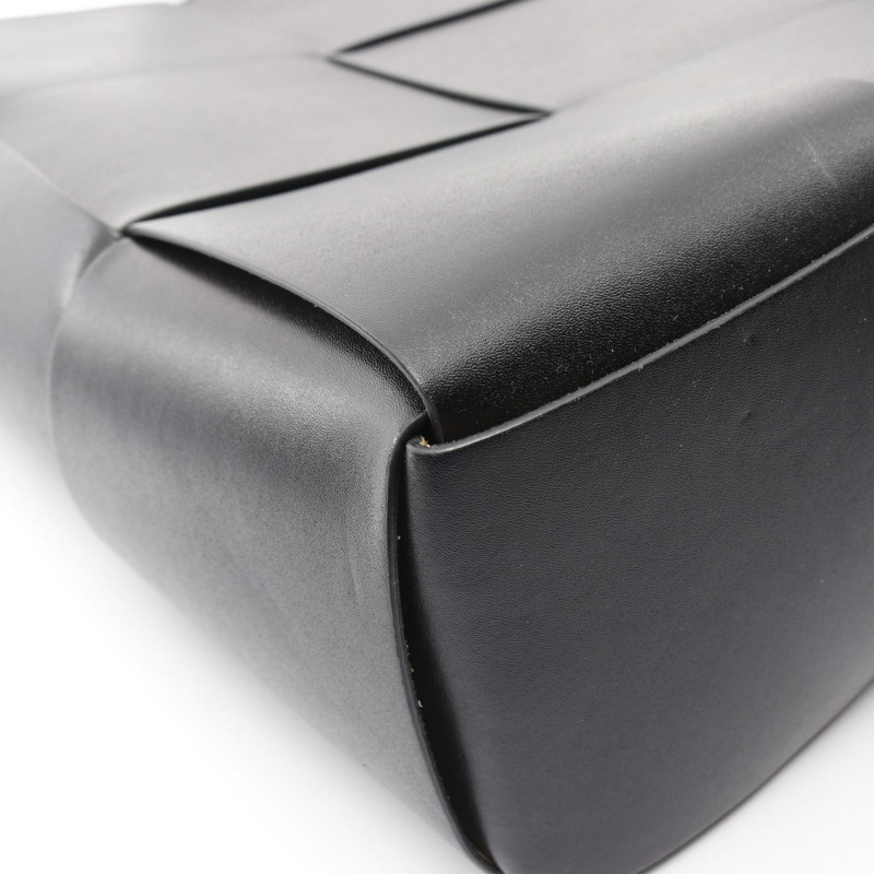 BOTTEGA VENETA Arco 大號 Maxi Intrecciato 手提包 608608 皮革黑色 BV-7