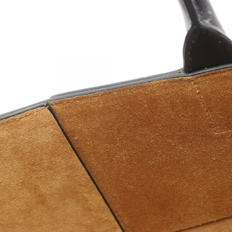 BOTTEGA VENETA Arco 大號 Maxi Intrecciato 手提包 608608 皮革黑色 BV-9