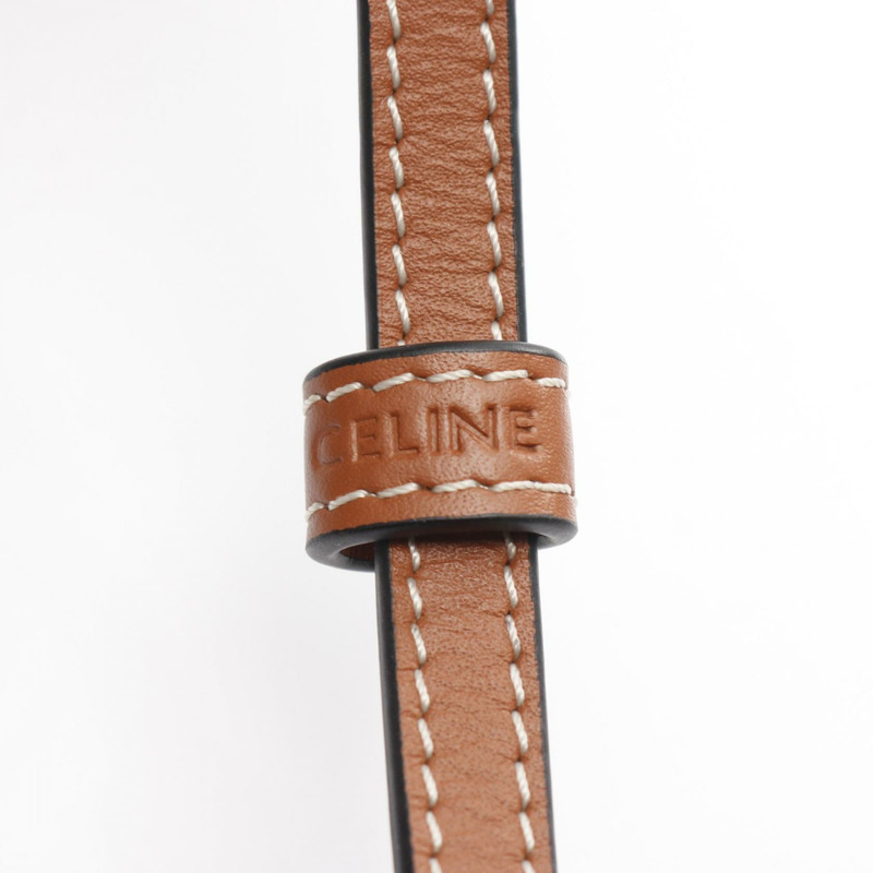 CELINE Mini Vertical Cabas Triomphe 斜背包 194372 帆布皮革 二手-3