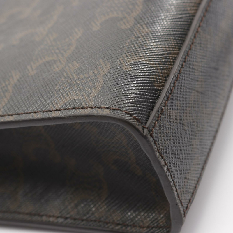 CELINE Mini Vertical Cabas Triomphe 斜背包 194372 帆布皮革 二手-4