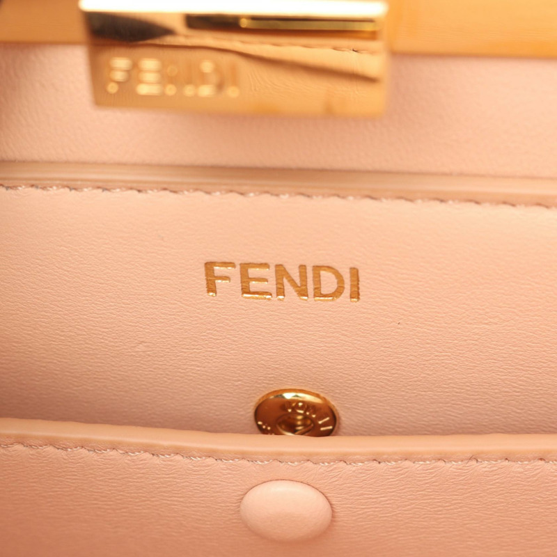 FENDI PEEKABOO ISeeU EAST WEST 斜背單肩包 8BN323 棕色皮革-3