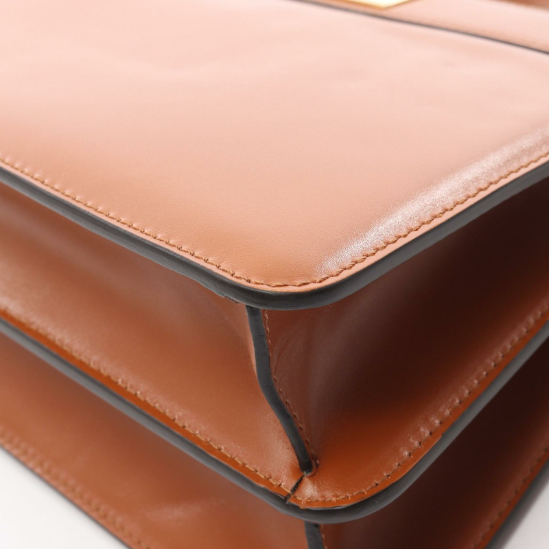 FENDI PEEKABOO ISeeU EAST WEST 斜背單肩包 8BN323 棕色皮革-5