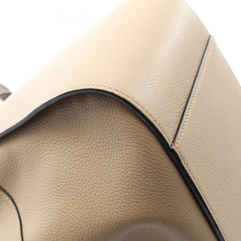 LOEWE Hammock 小號抽繩單肩手提包,皮革材質,米色/棕色,二手女款-8