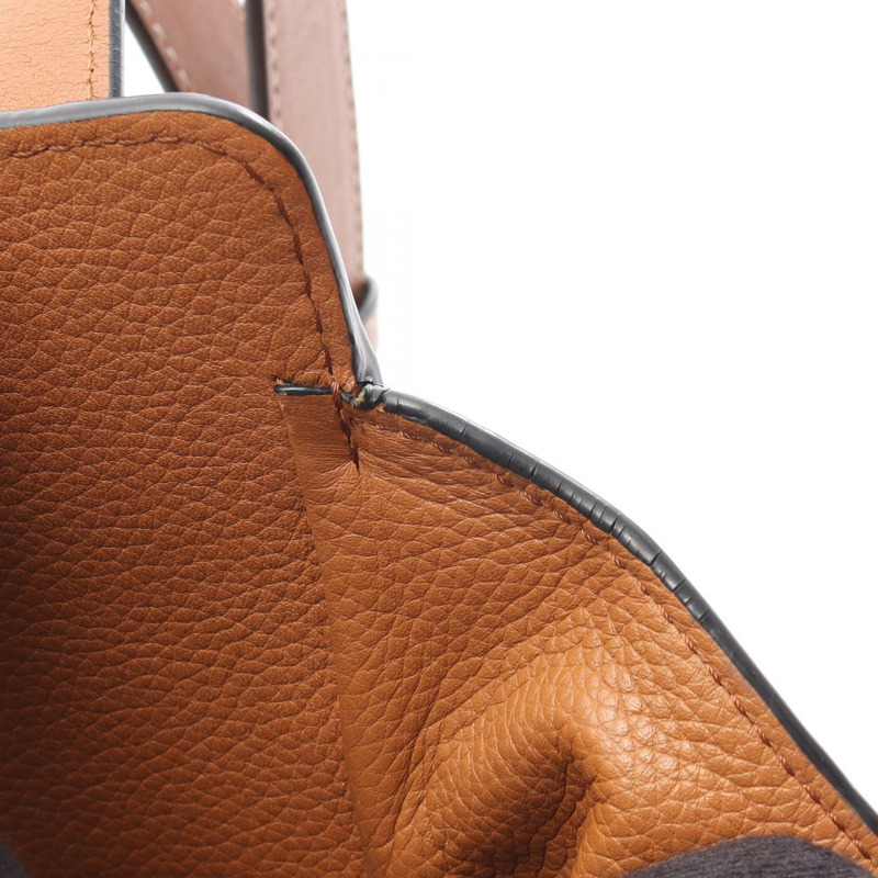 LOEWE Hammock 抽繩小號兩用肩包,棕色皮革,二手女款-5