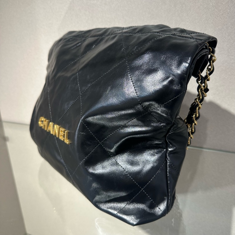 CHANEL香奈儿 22Bag 油蜡皮 托特包Tote包购物袋手提包单肩包-3