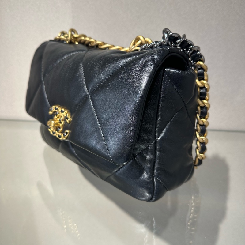 CHANEL香奈儿 19Bag 菱格金扣 单肩斜挎包-2