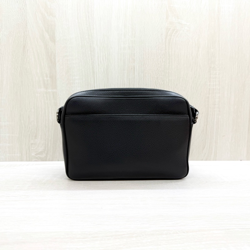 DIOR 緹花拼黑色粒面小牛皮拉鍊郵差包1ESPO340YKS_H27E-1