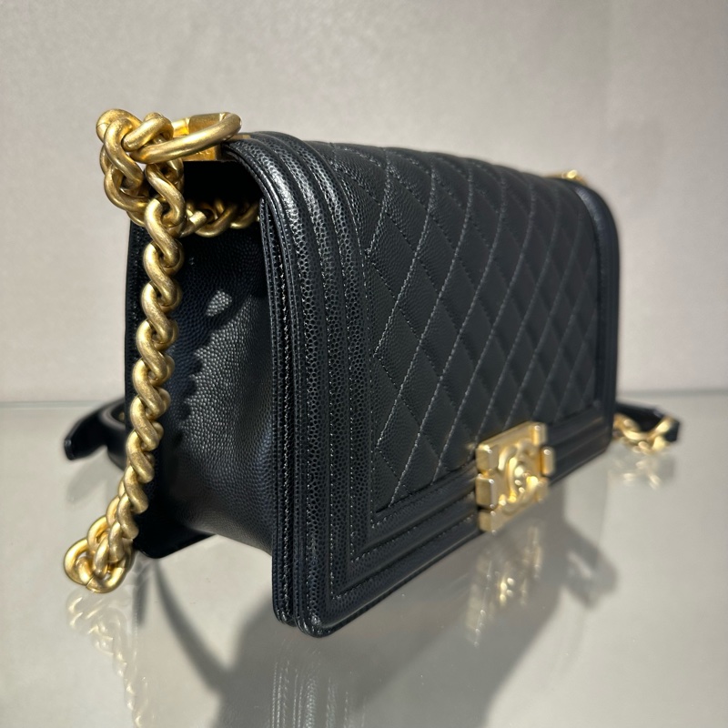 CHANEL香奈儿 Leboy 金扣菱格 单肩包斜挎包-1