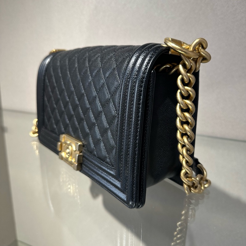 CHANEL香奈儿 Leboy 金扣菱格 单肩包斜挎包-2