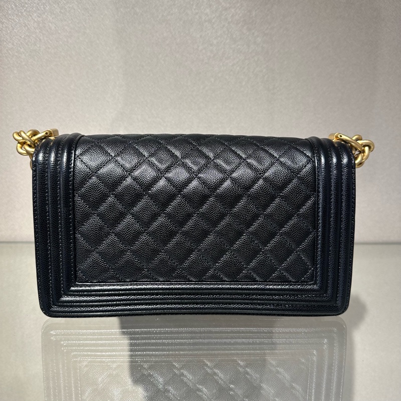 CHANEL香奈儿 Leboy 金扣菱格 单肩包斜挎包-3