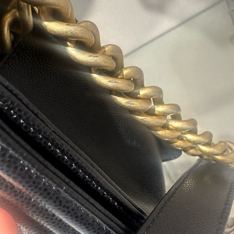 CHANEL香奈儿 Leboy 金扣菱格 单肩包斜挎包-10