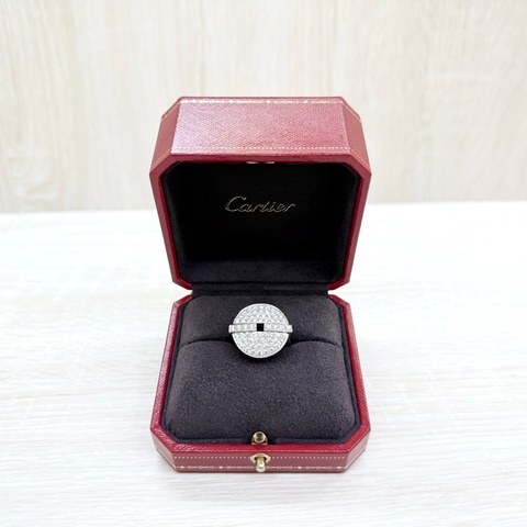 cartier Himalia白K金圓形滿鑽戒指N4192200