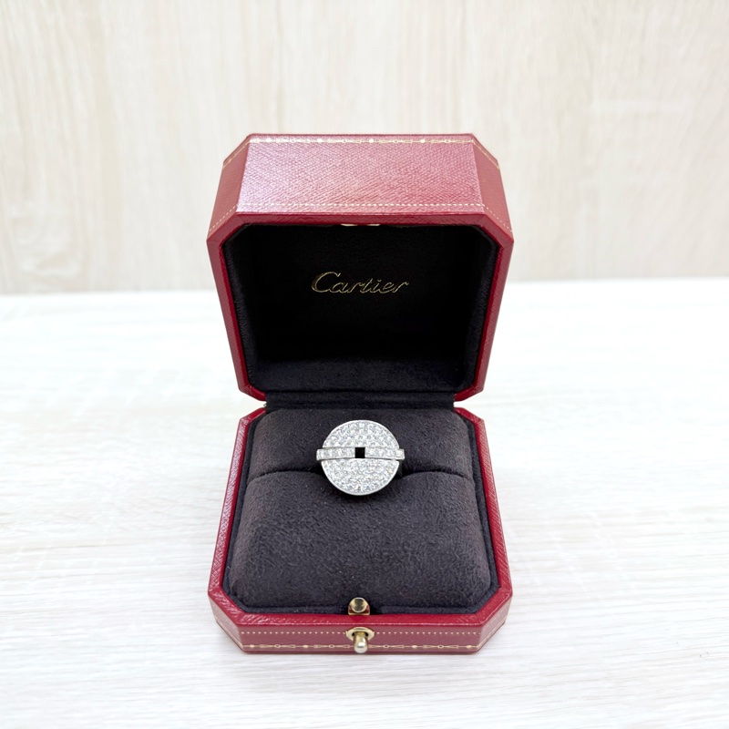 cartier Himalia白K金圓形滿鑽戒指N4192200-0