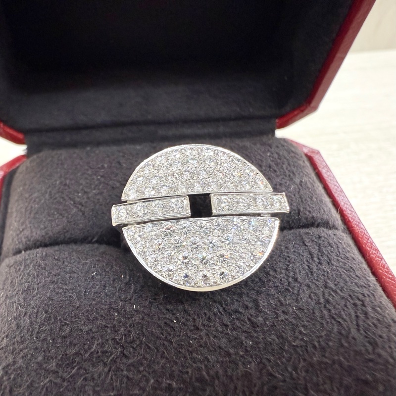 cartier Himalia白K金圓形滿鑽戒指N4192200-1