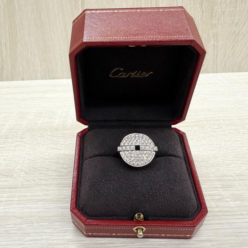 cartier Himalia白K金圓形滿鑽戒指N4192200-7
