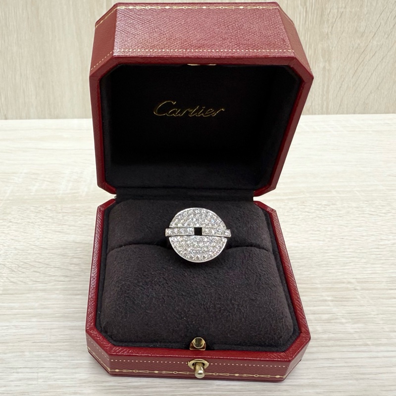 cartier Himalia白K金圓形滿鑽戒指N4192200-8