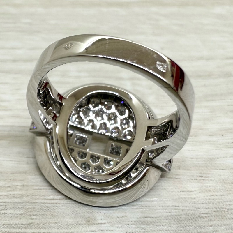 cartier Himalia白K金圓形滿鑽戒指N4192200-11