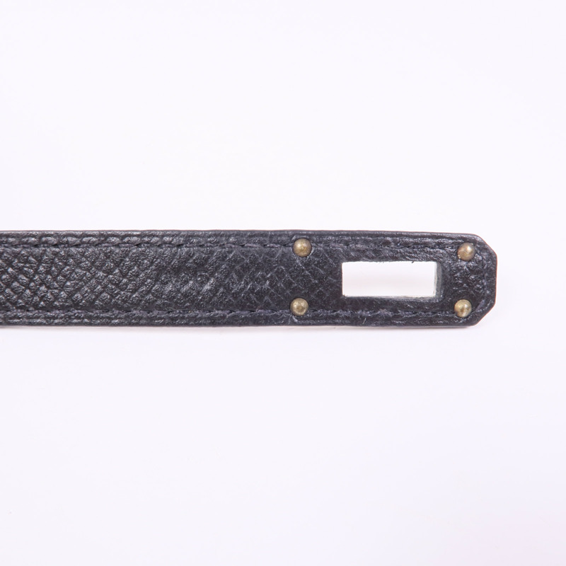 HERMES Epsom皮革Kelly Wallet銀扣長錢包Noir-8