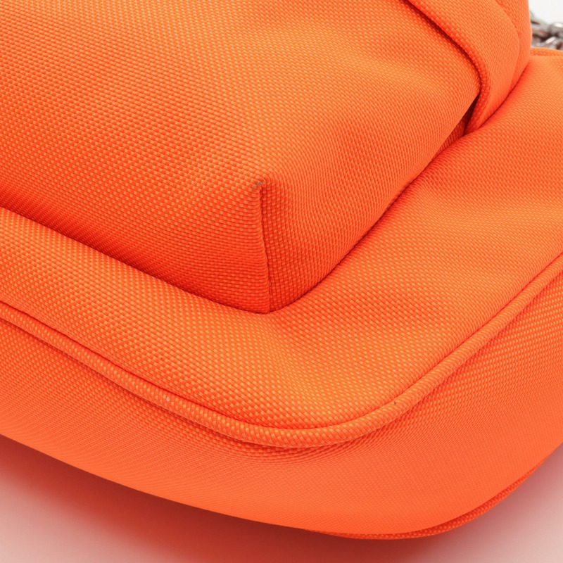 BALENCIAGA RAVER 中型鏈條單肩包 741080 2AACN 橙色帆布 二手 女士-4