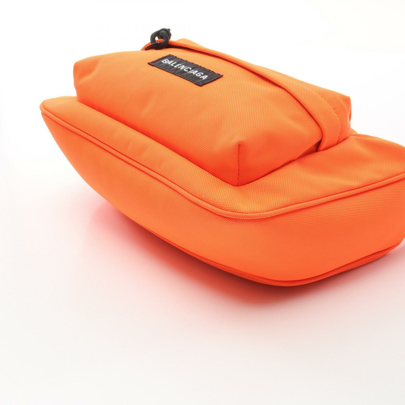 BALENCIAGA RAVER 中型鏈條單肩包 741080 2AACN 橙色帆布 二手 女士-9