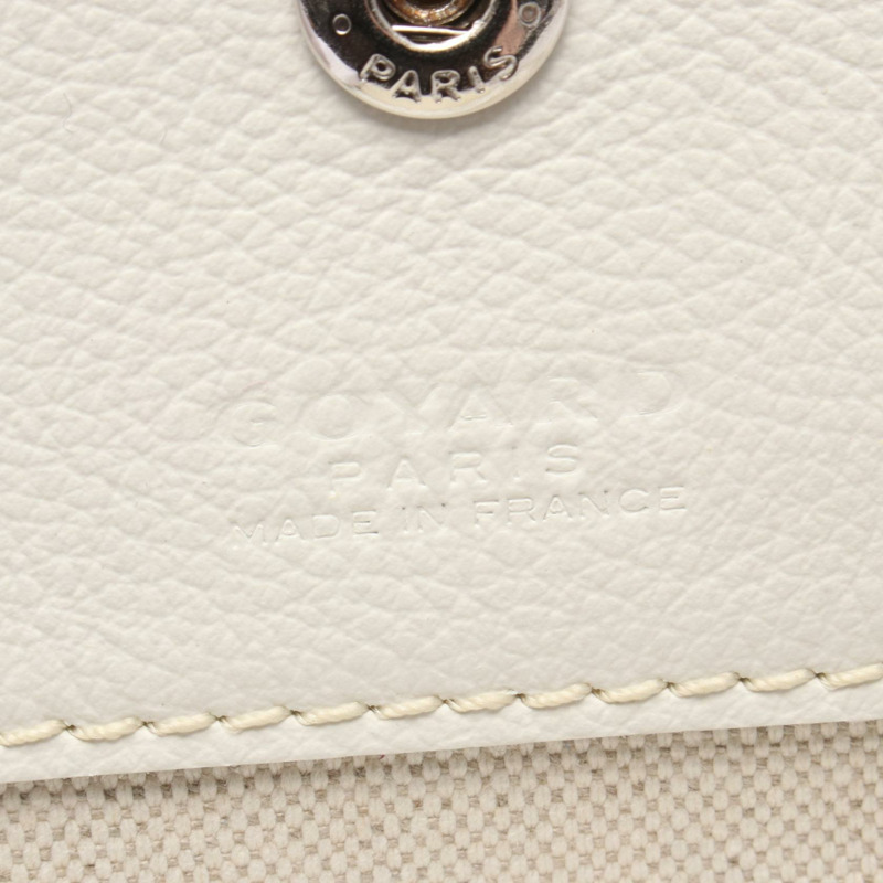 GOYARD Saint Louis PM 手提包 AMA-LOUIS-PM 帆布皮革 白色 二手-3