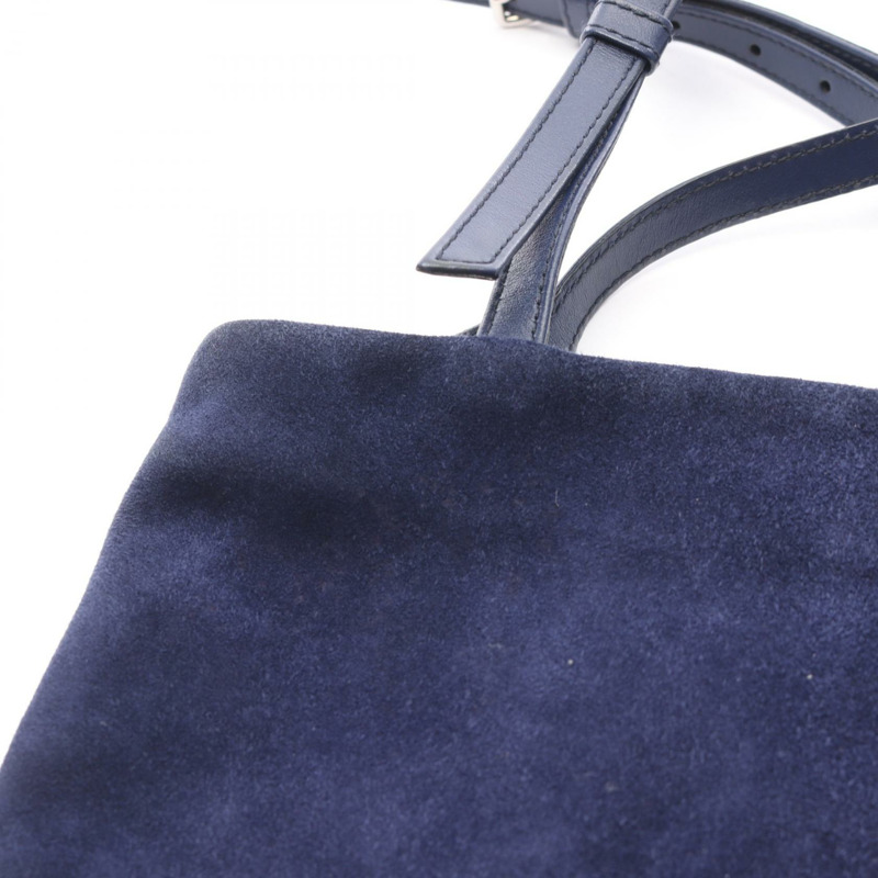 Miu Miu 女士單肩包 5BG011 麂皮海軍藍-9