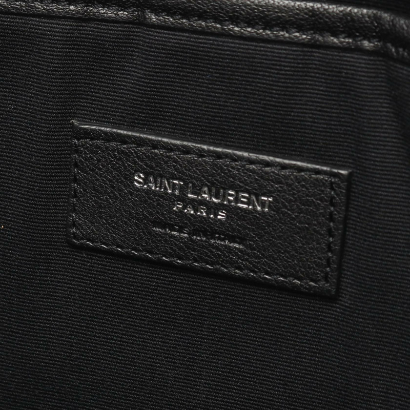 SAINT LAURENT PARIS 城市雙肩包 462807 皮革帆布 黑色 二手-3
