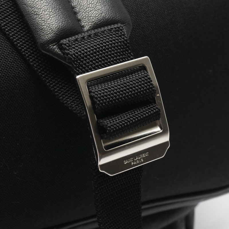 SAINT LAURENT PARIS 城市雙肩包 462807 皮革帆布 黑色 二手-6