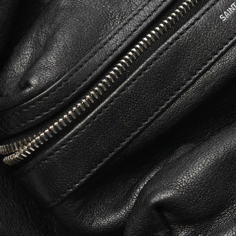 SAINT LAURENT PARIS 城市雙肩包 462807 皮革帆布 黑色 二手-7