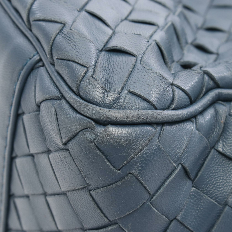 BOTTEGA VENETA Intrecciato 編織肩挎包,海軍藍皮革,二手女款-6