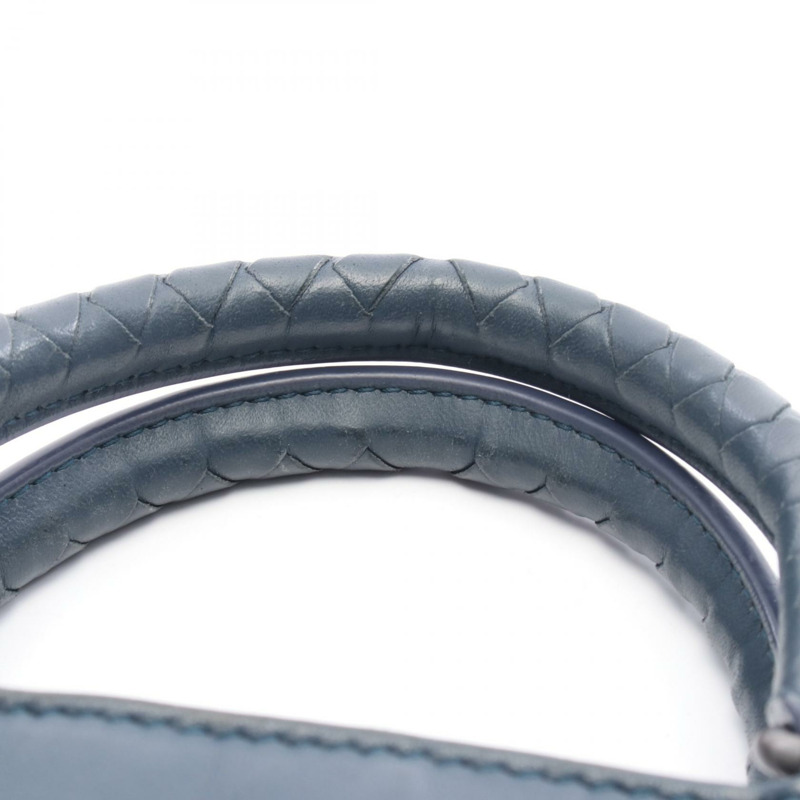 BOTTEGA VENETA Intrecciato 編織肩挎包,海軍藍皮革,二手女款-7