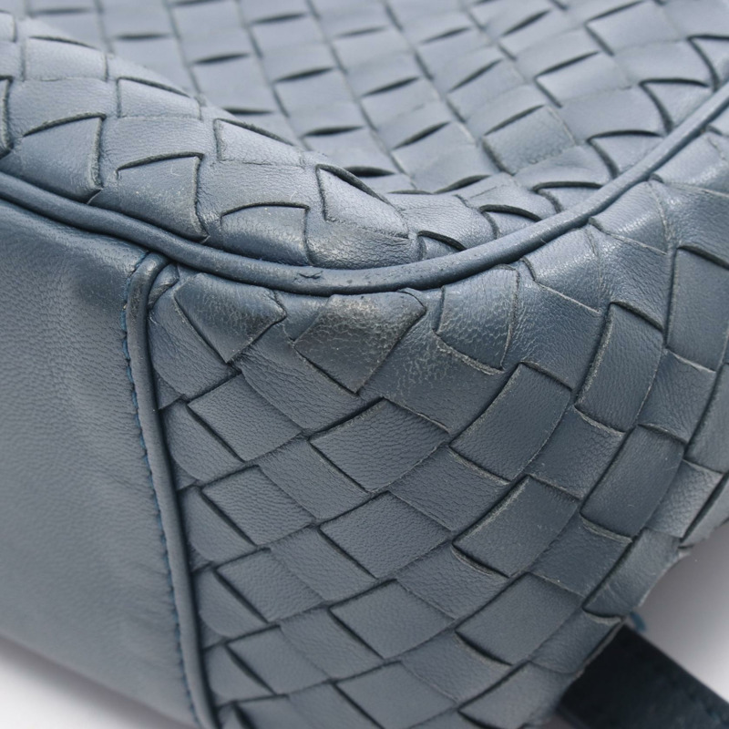BOTTEGA VENETA Intrecciato 編織肩挎包,海軍藍皮革,二手女款-8