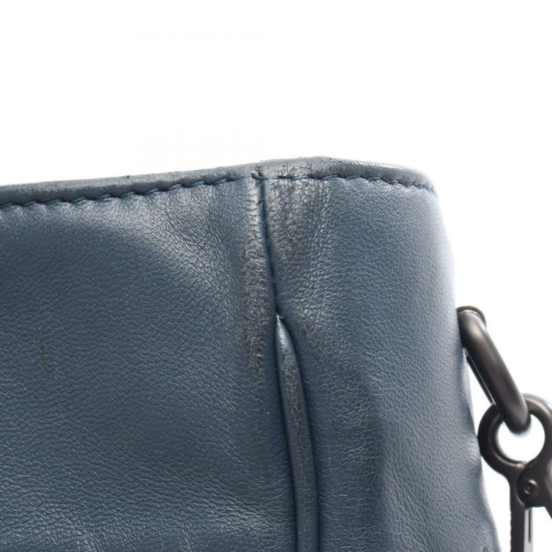 BOTTEGA VENETA Intrecciato 編織肩挎包,海軍藍皮革,二手女款-9