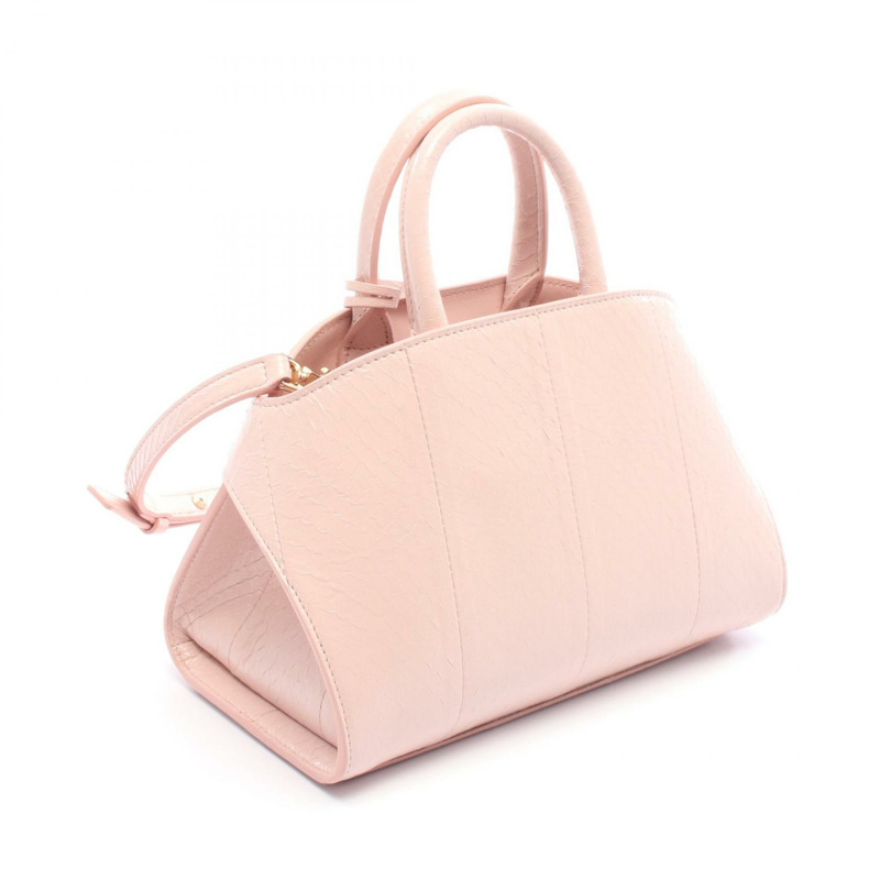 Salvatore Ferragamo HUG Hug 迷你手提包,異國皮革,粉紅色,二手女款-1