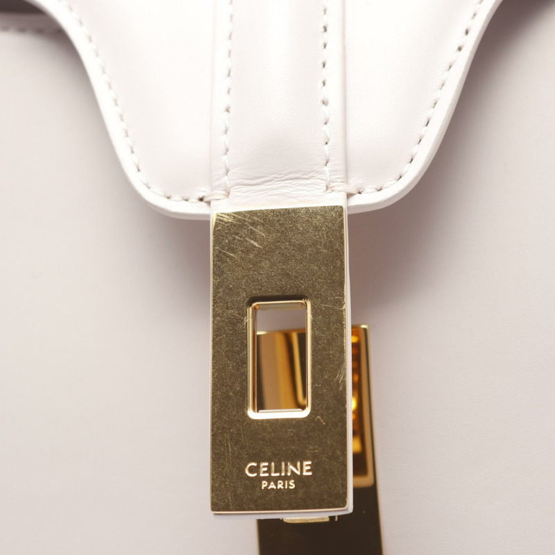 CELINE 16 Seize 小號單肩手提包 188003 粉紅色皮革 二手 女士 GHW-4