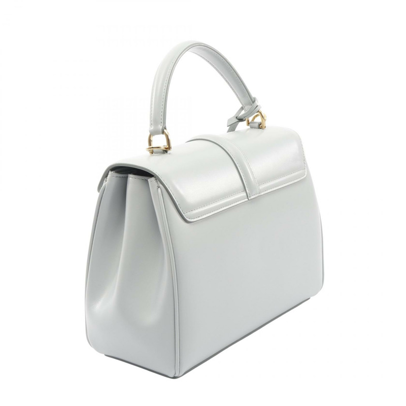 CELINE 16 Says 小號肩斜背包 皮革 藍色 二手 女士 GHW-1